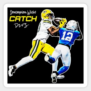 Dontayvion Wicks Catch Green Bay Packers vs Lions Detroit Sticker
